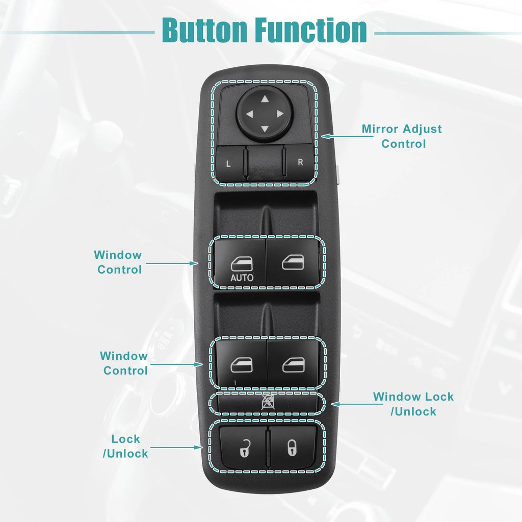 Front Left Driver Side Power Window Switch for Dodge Journey (2009–2020)