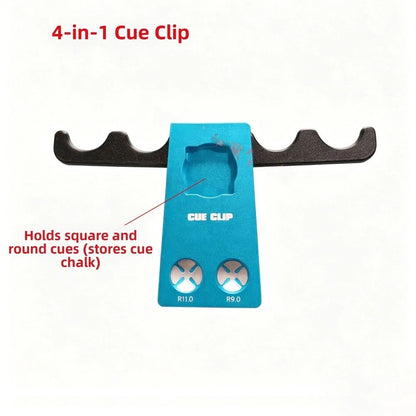 4 in 1 Pool Cue Chalk Holder for Square Round Fit