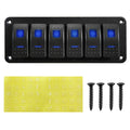 12V Switch Panel with 6 Toggle Switches for Car Boat RV