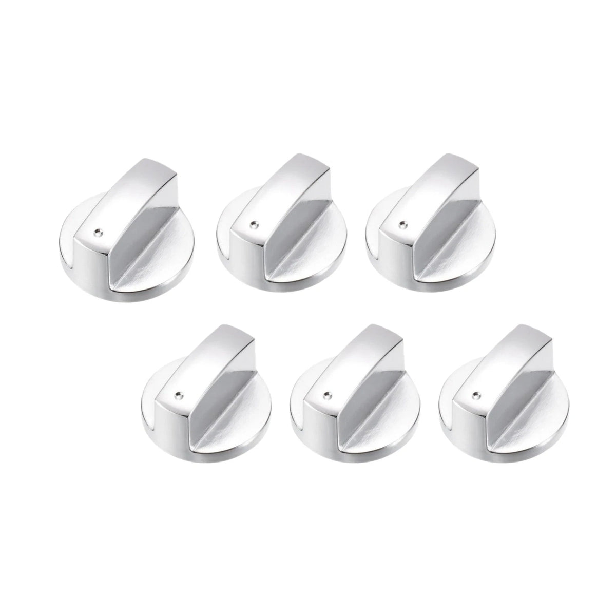 Set of 6 Gas Stove Knobs for Universal Kitchen Hob (8mm D Type)