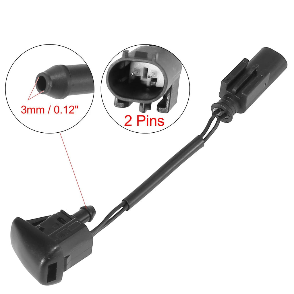 2PCS Windshield Washer Nozzles Spray Jet Replacement for BMW 6 Series (2004-2010)