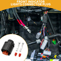 2X Front Indicator Lights Connector Plug for Kawasaki Black