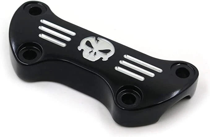 Skull Handlebar Clamp for Harley XL FX FXR Dyna Softail (1974–2006)