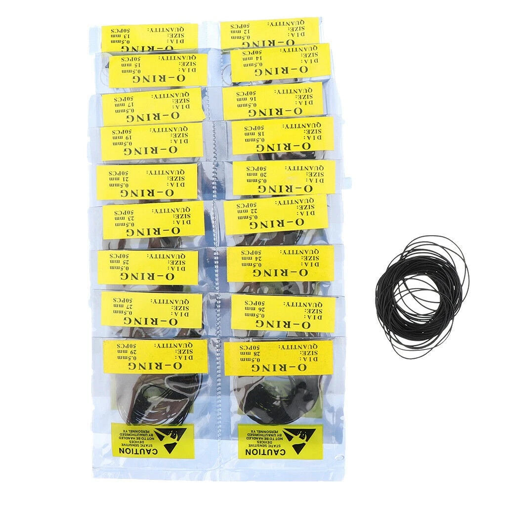 Silicone O Ring Gasket Set for Watch Back (12mm-30mm, 0.5-0.7mm)