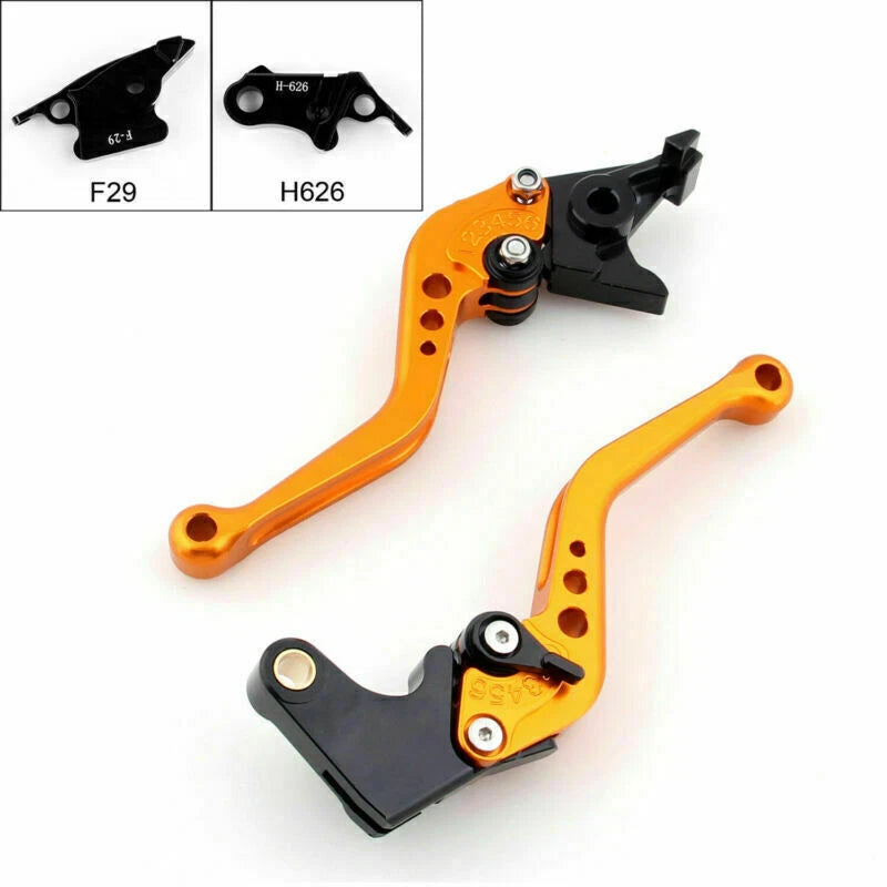 Short Brake Clutch Levers for Honda CBR929RR (2000–2001) Gold T9