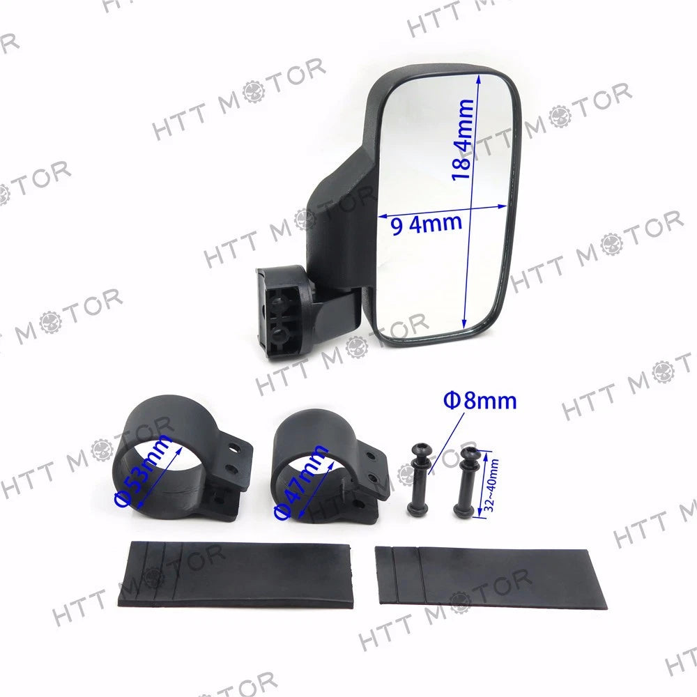 Mirror Set for UTV Side View (1 5/8" - 2" Roll Cage)