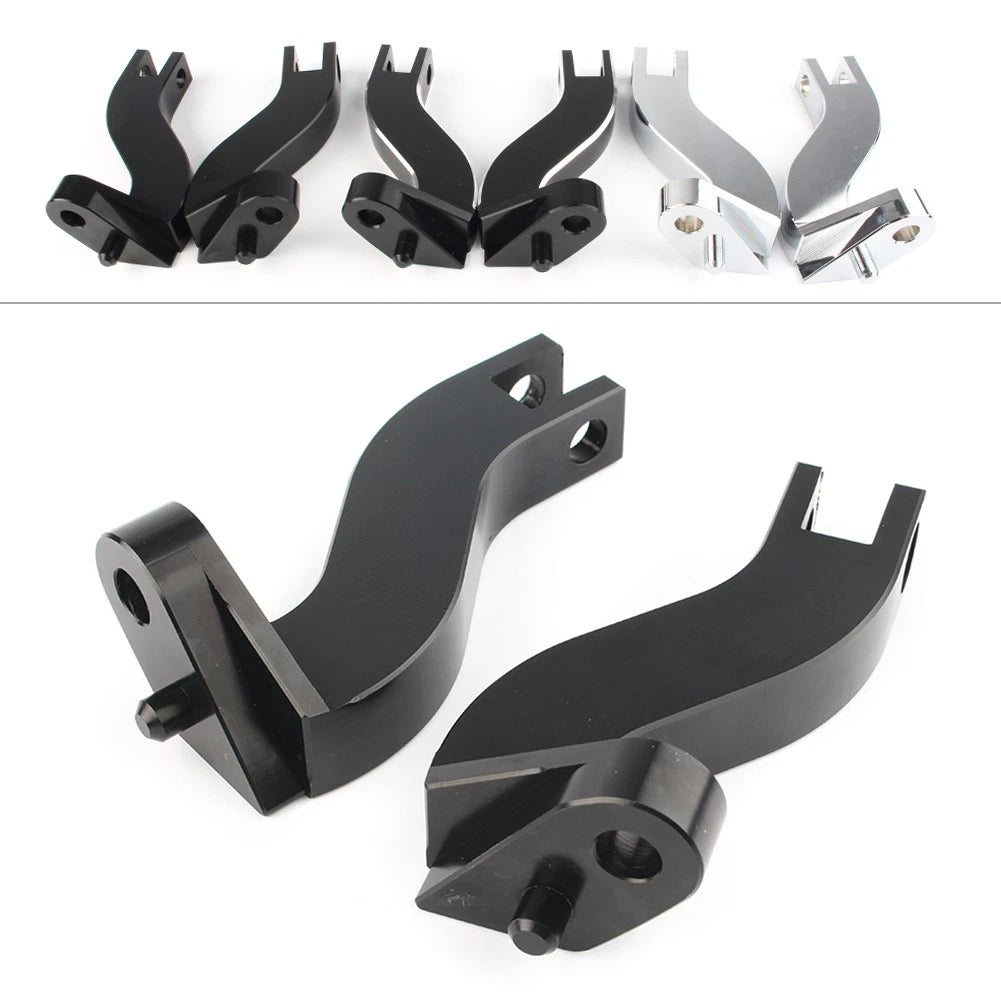 2X Passenger Rear Foot Peg Mount Kits for Harley Davidson Touring FLHT (1993–2016)
