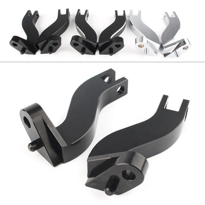 2X Passenger Rear Foot Peg Mount Kits for Harley Davidson Touring FLHT (1993–2016)