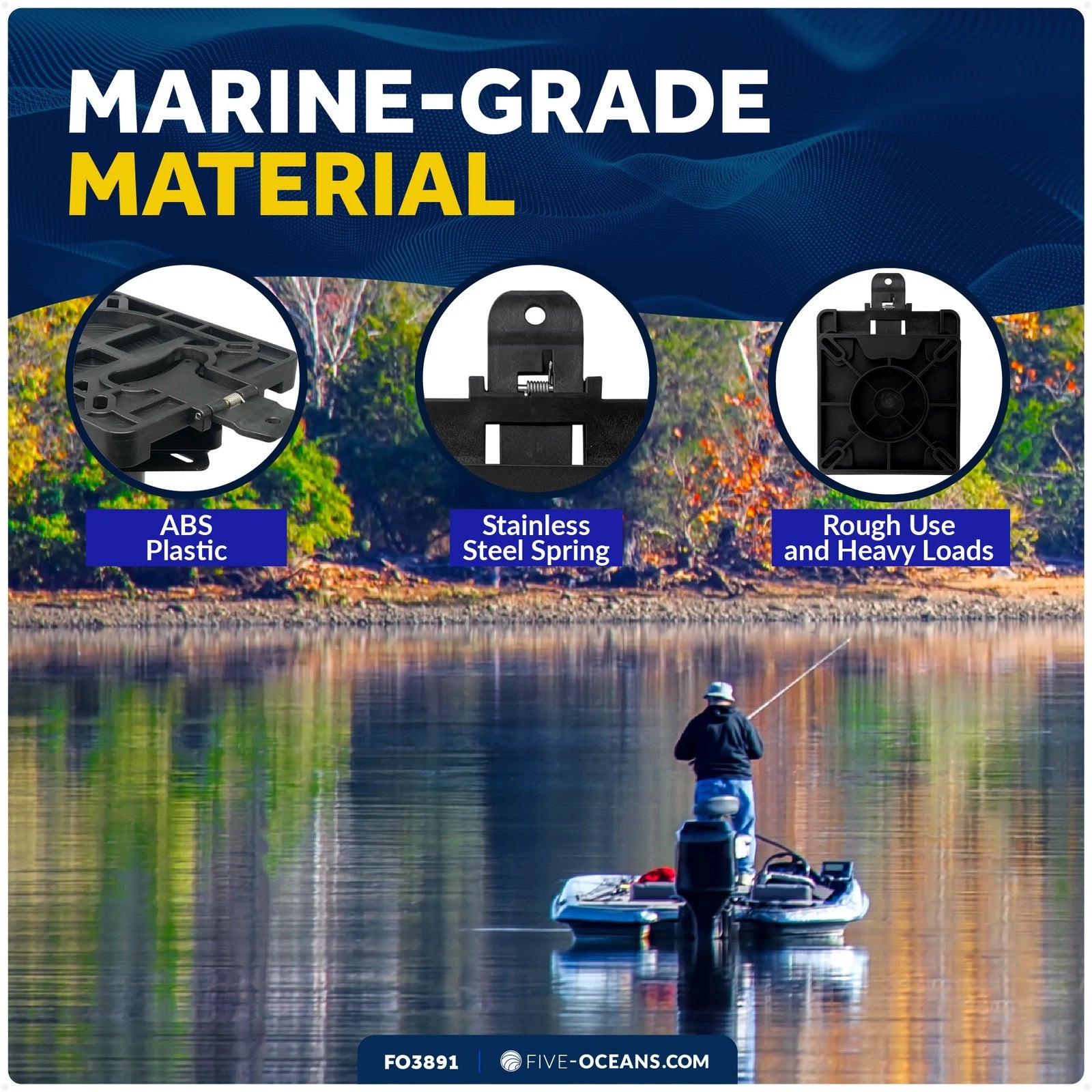 Quick-Release Seat Swivel Mount Bracket for Marine Boat FO3891