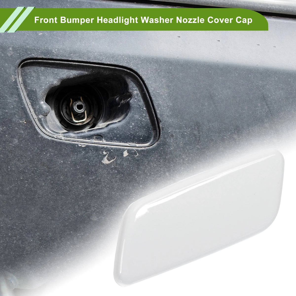 Front Left Washer Nozzle Cover Cap for Toyota Prado (2012–2015) White