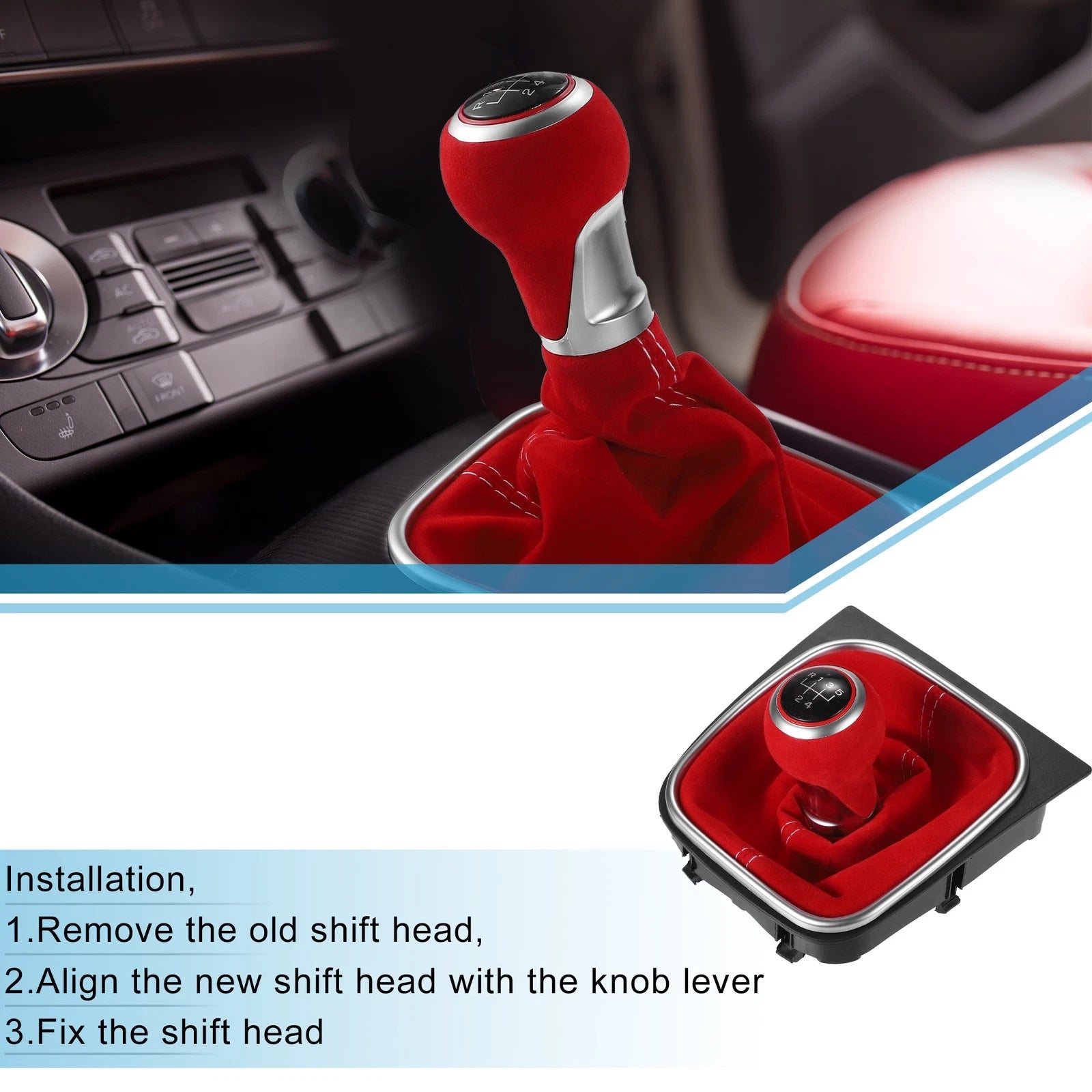 Manual Gear Shift Knob Boot Replacement for Volkswagen Golf MK7 (2013–2018)