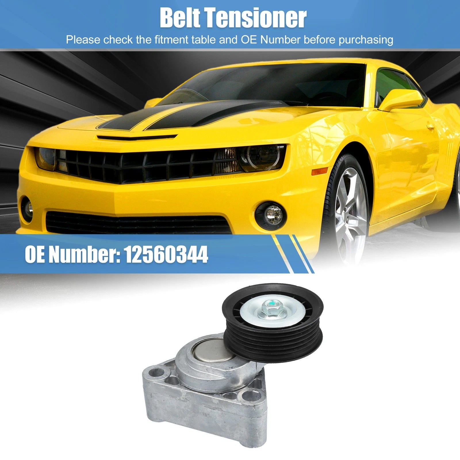 Engine Belt Tensioner Pulley Assembly Replacement for Chevrolet Camaro 1998-2002