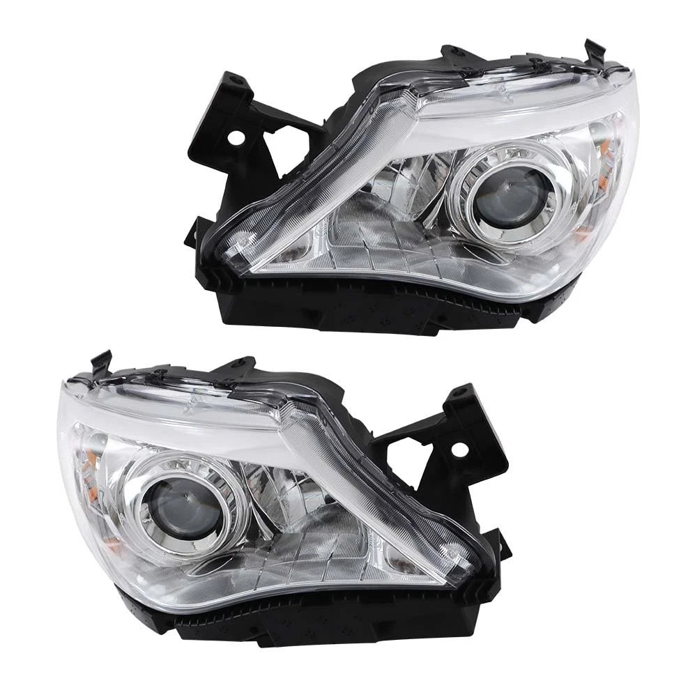 Headlight Set for Subaru Impreza (2008–2011) Halogen Chrome w/o Bulb