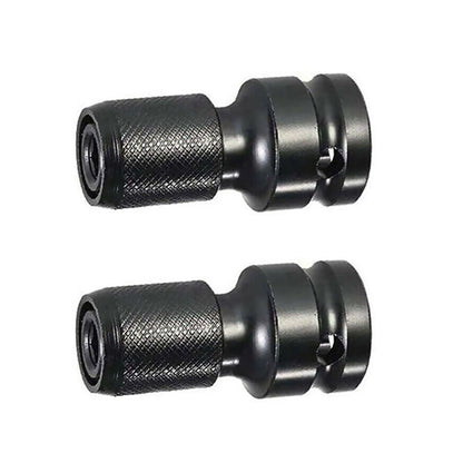 2Pcs Quick Release 1/2" Square to 1/4" Hex Socket for Impact Wrench