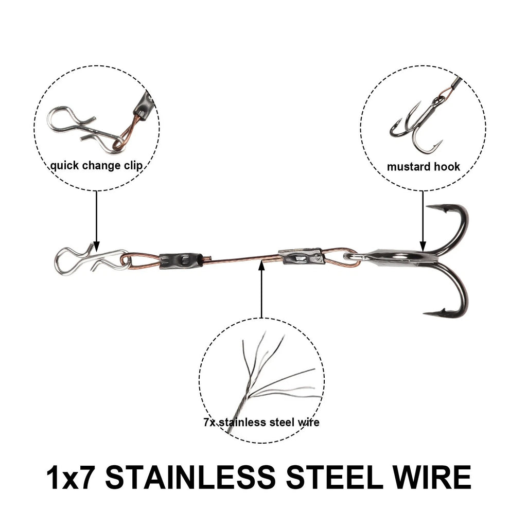 Treble Hooks for Pike Lure Tool (Portable, Random Color)
