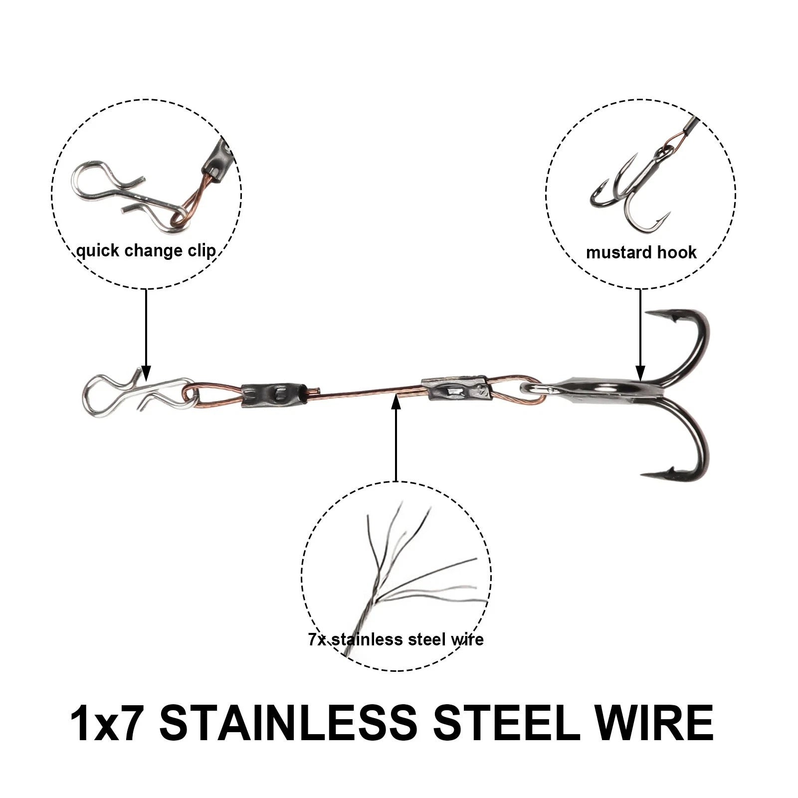 Treble Hooks for Pike Lure Tool (Portable, Random Color)