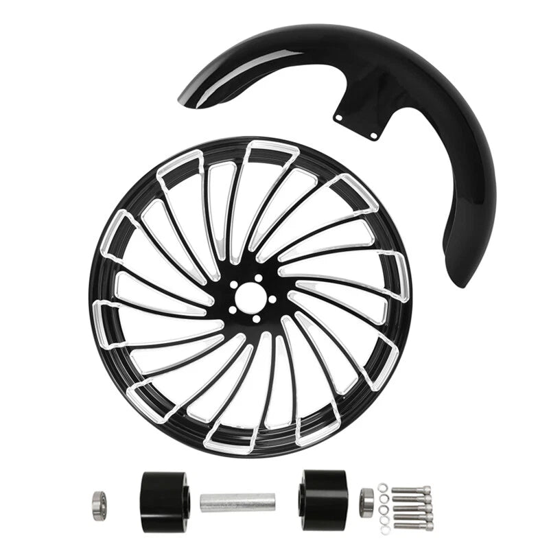 21" Front Fender Wheel Rim & Dual Disc Hub for Harley Road Glide (2008–2024)