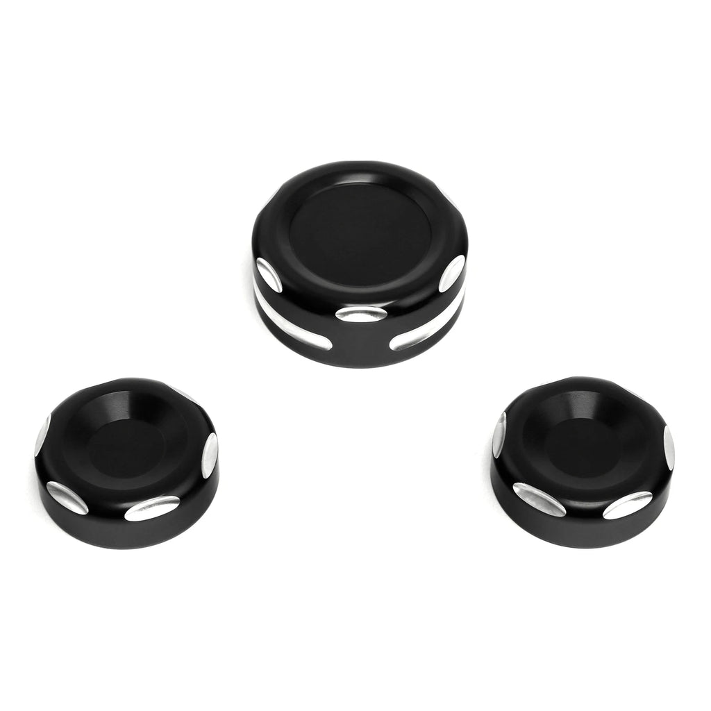 Fork Stem Upper Nut Bolt Covers for Harley Dyna Fat Bob FXDF (2006–2017)