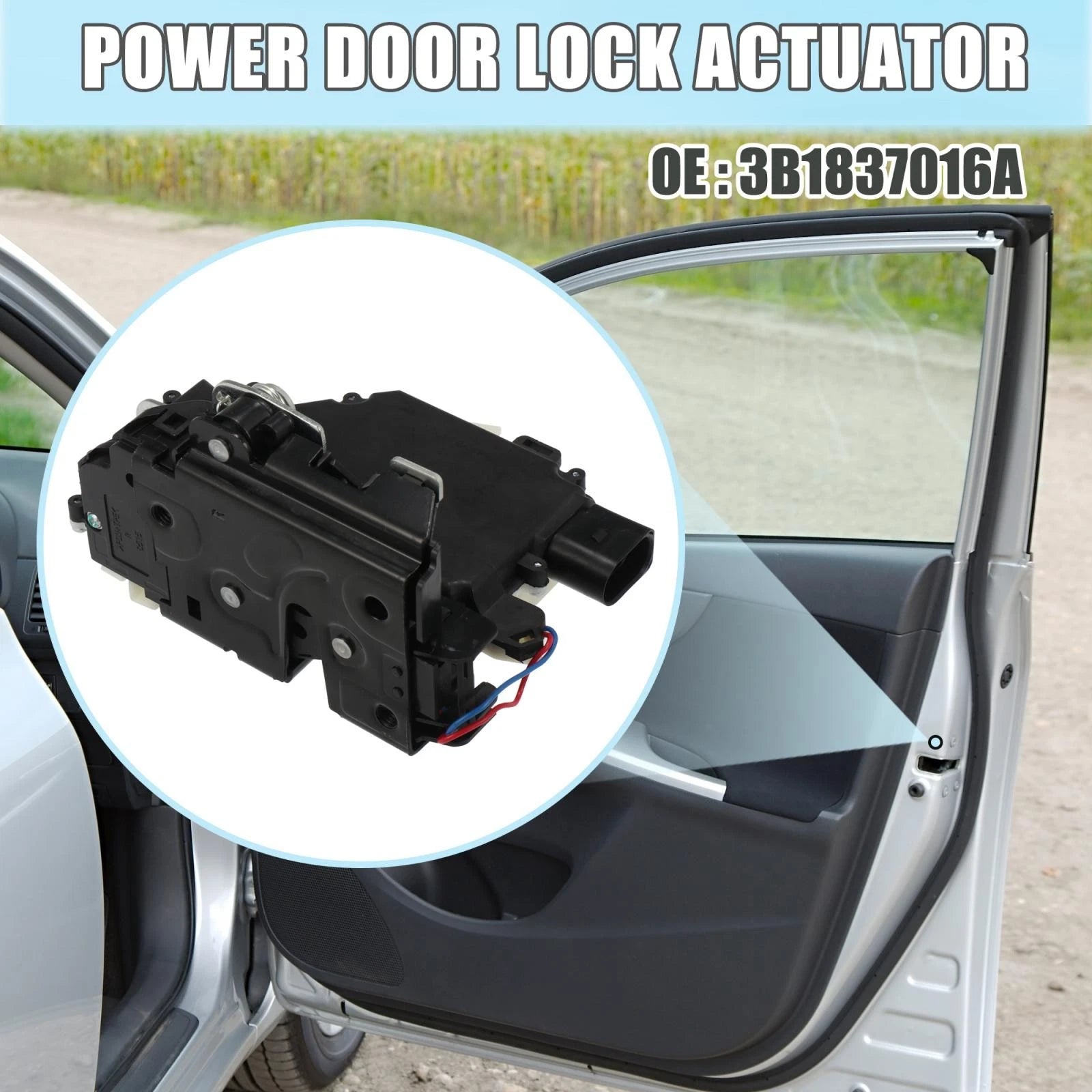 Door Lock Actuator Front Right Replacement for VW Beetle Golf GTI Passat (2001–2010)
