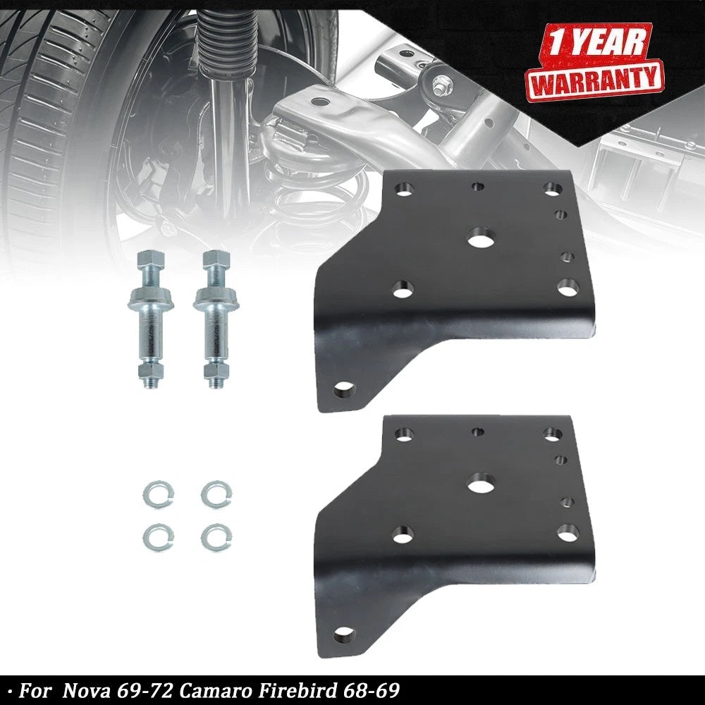 Multi Leaf Spring Shock Plate Kit w/ Studs for Nova Camaro Firebird (1968–1972)