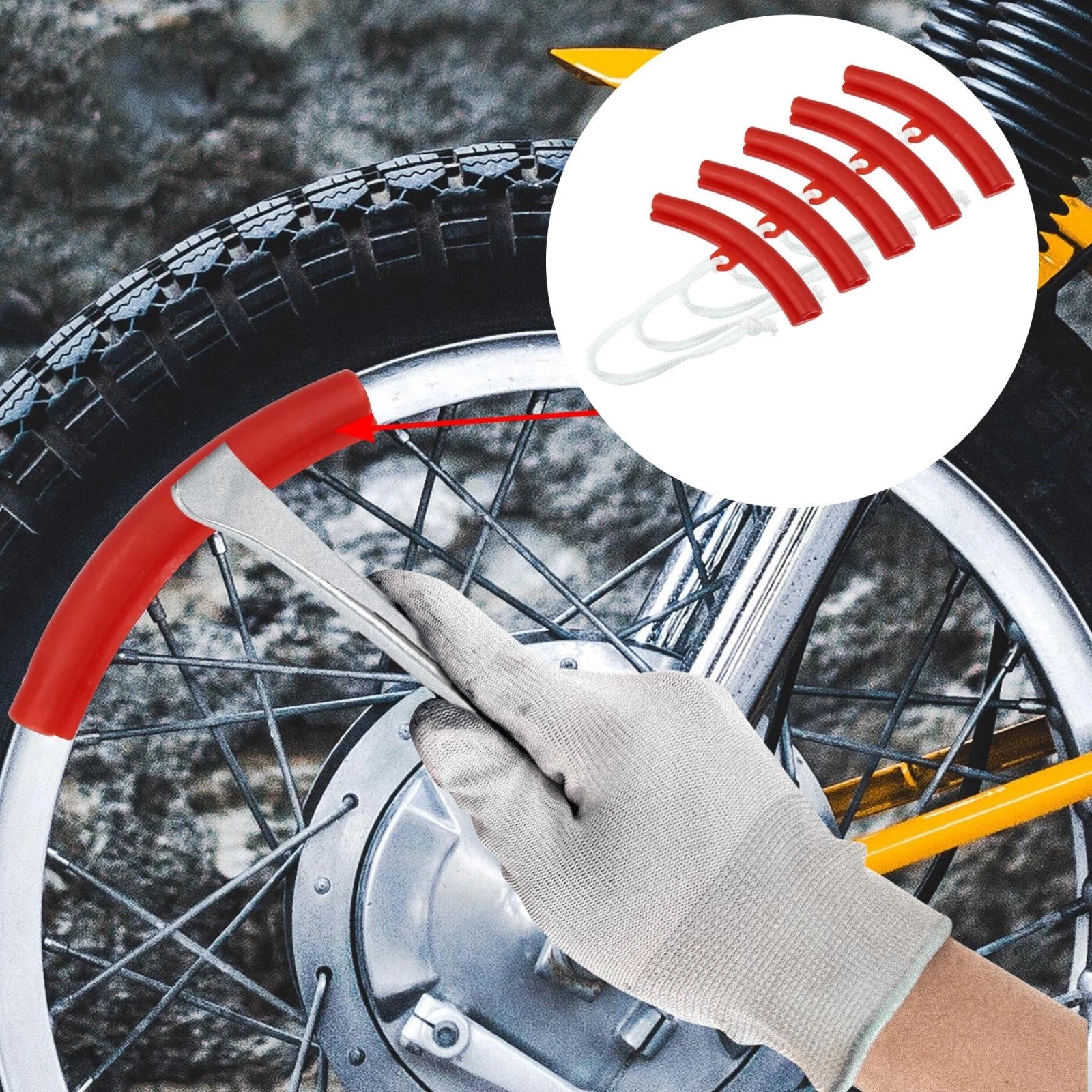 5 Pcs Wheel Protector Tire Changing Rim Edge Savers for Motorcycle ATV Car