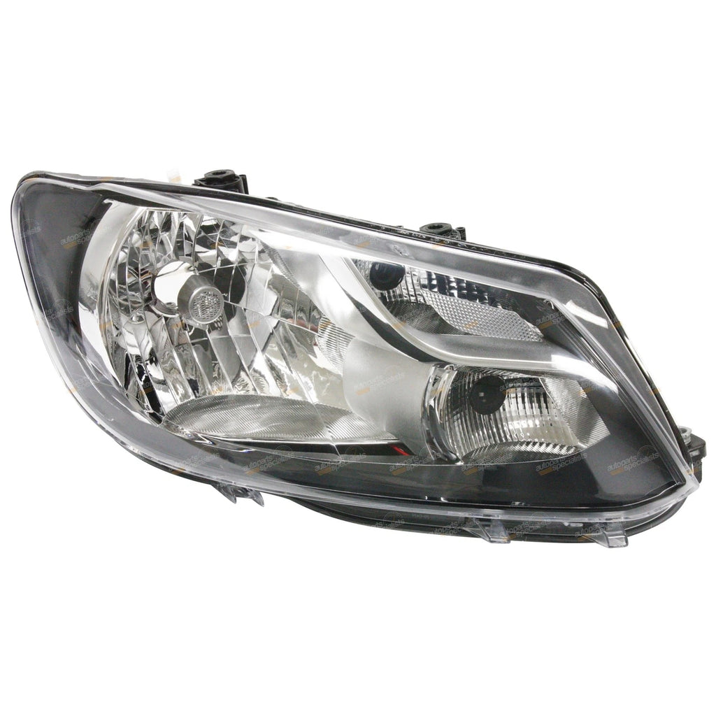 2X Clear/Black Headlights Pair for VW Caddy 2K (2010–Onward) L+R