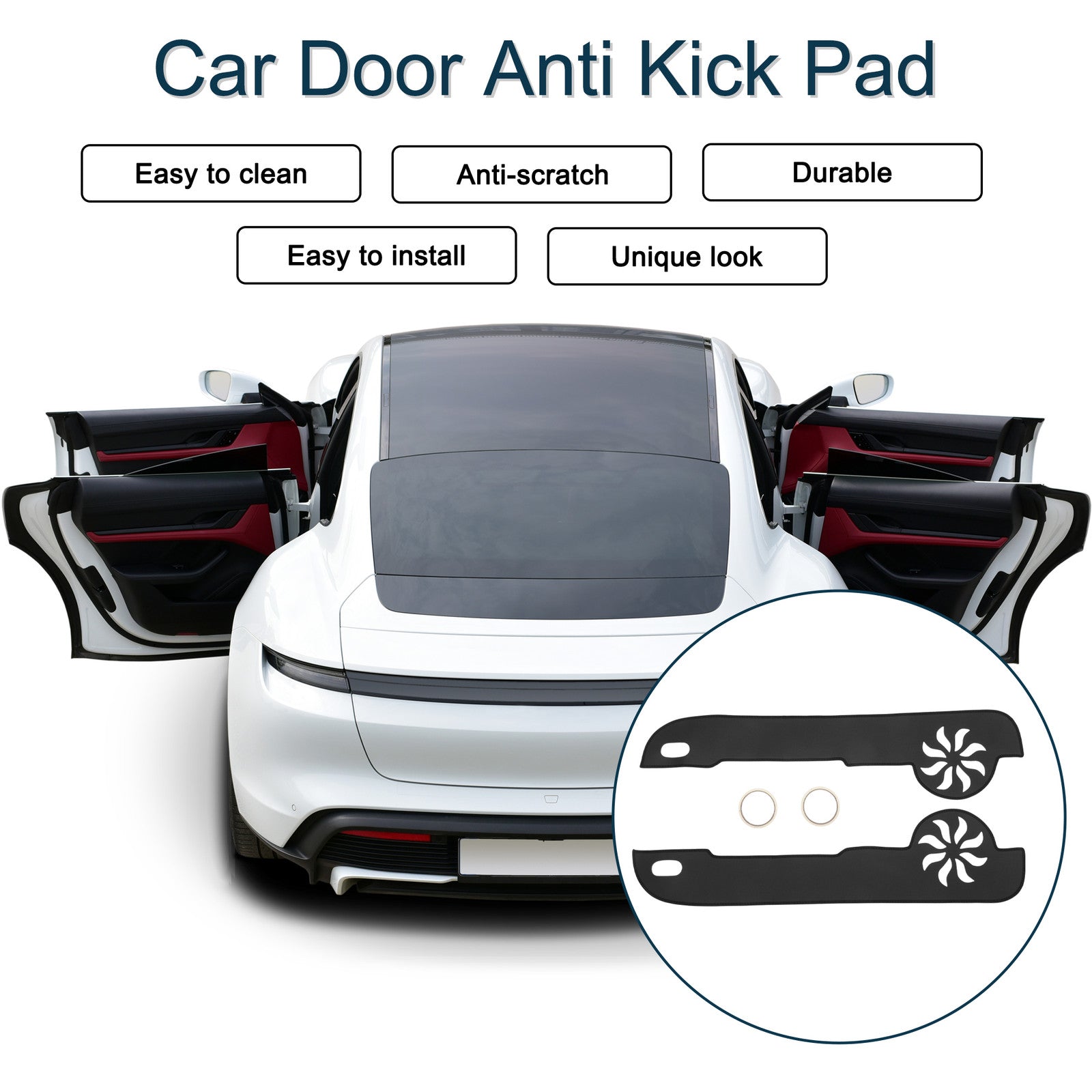 Car Door Anti Kick Pad Sticker Protector Set for Volkswagen Beetle (2007–2010)