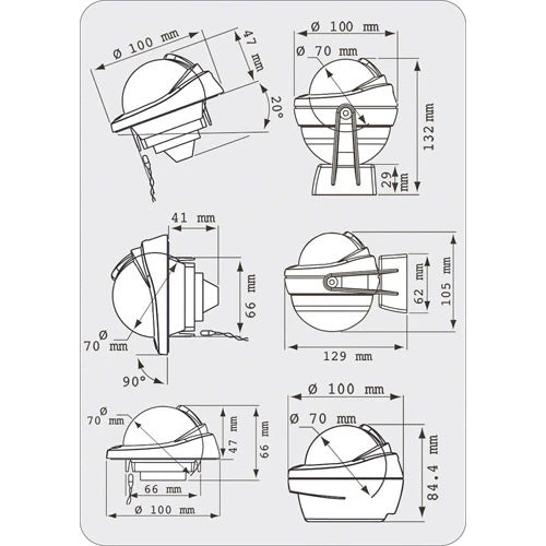 Plastimo Offshore 75 Compass for Bracket Mount (Black)