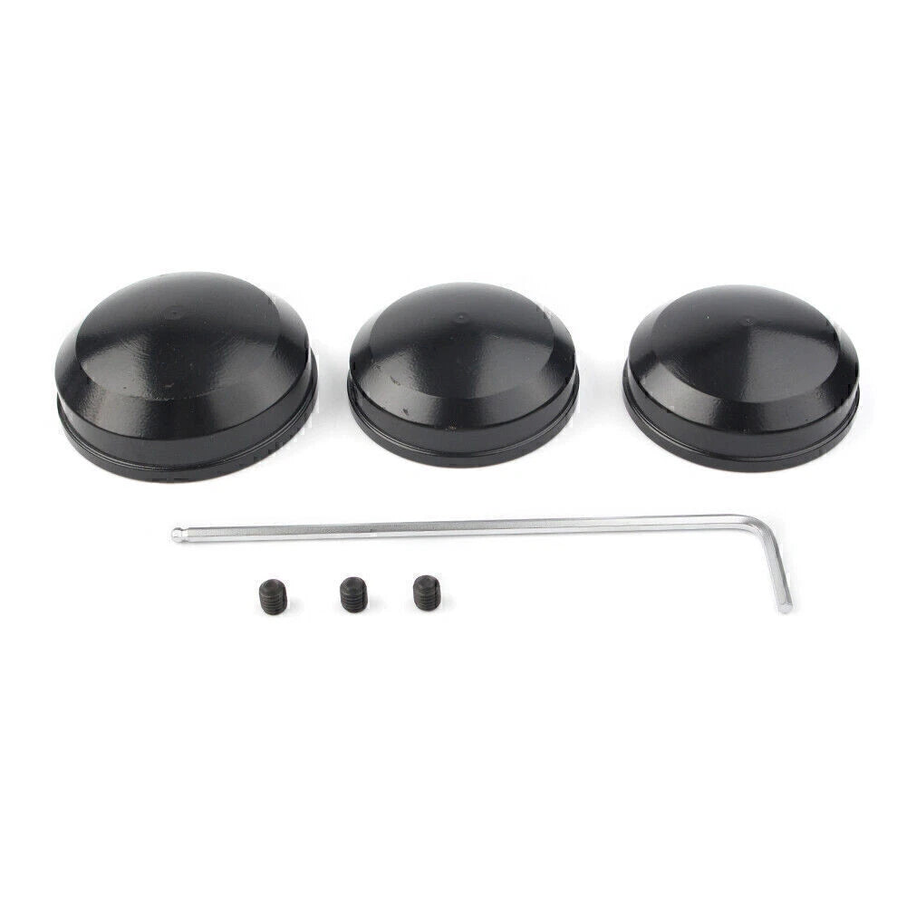 Set of 2 Black Upper Fork Stem Nut Covers for Harley FLSTC FLSTF FXD (1986–2017)