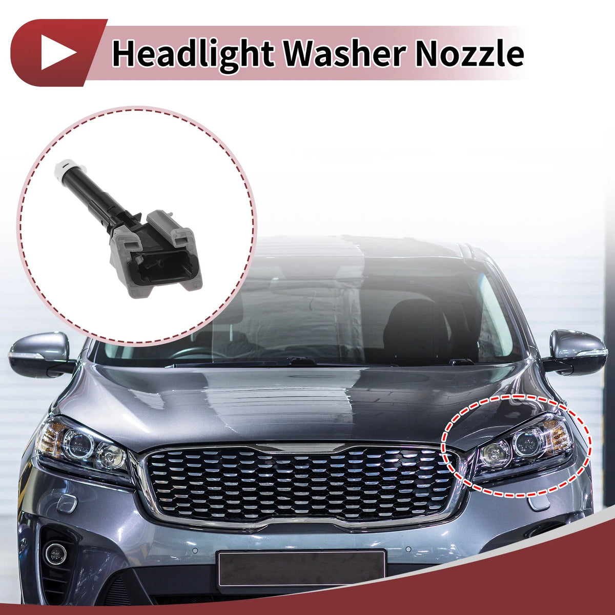 Front Driver Side Headlight Washer Nozzle for Mitsubishi ASX (2010–2020) No.8265A643