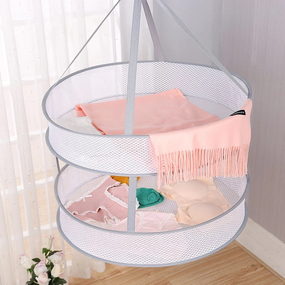 Double-Layer Drying Basket for Indoor Outdoor Use