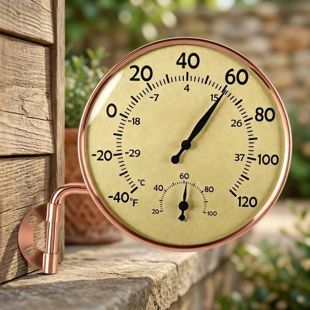 Wall Mount Thermohygrometer for Porch Balcony (4.2 inch)