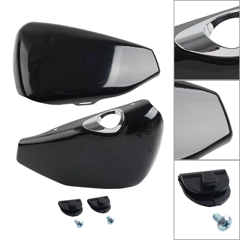 Vivid Black Battery Covers for Harley Sportster XL883 1200 (2014–2022)