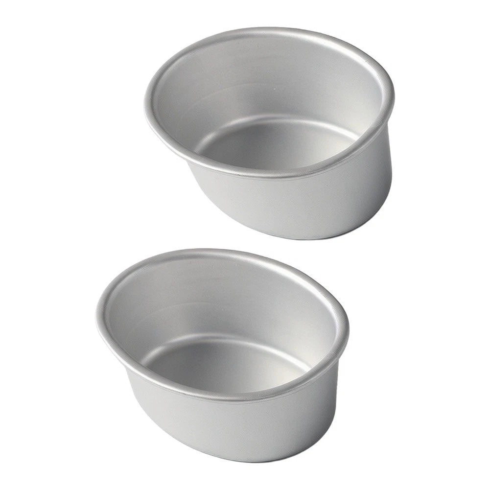 2X Aluminum Alloy Oval Cheesecake Mold for Baking