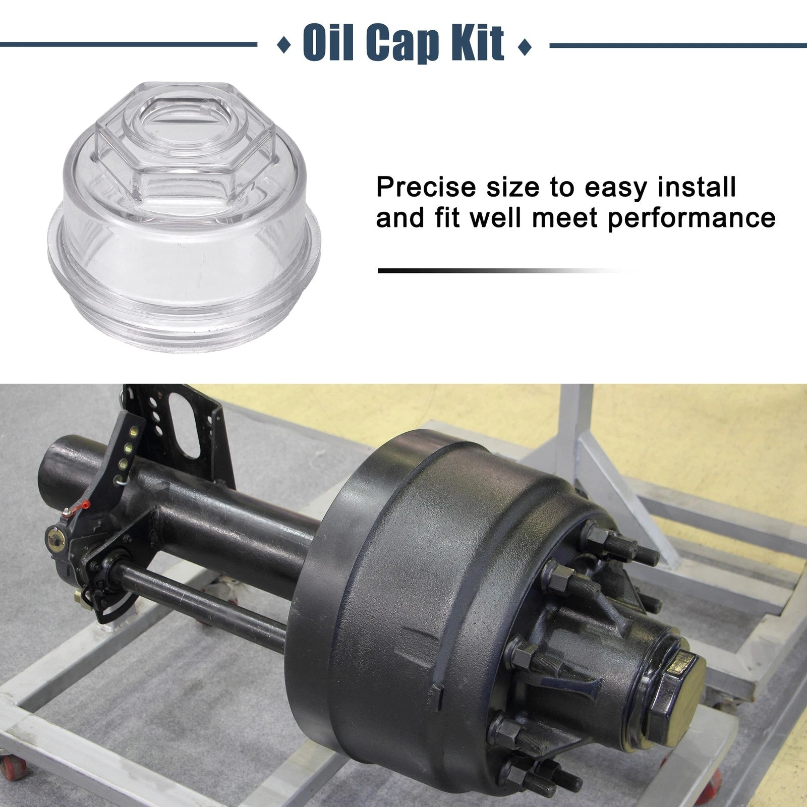 Oil Cap 3.75 in Threaded Replacement for ALKO 10000 12000 Axle Hub (4pc)