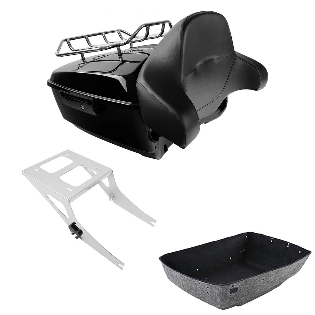 Trunk Luggage Backrest Mounting Rack for Harley Fatboy FLSTF (2008–2017)