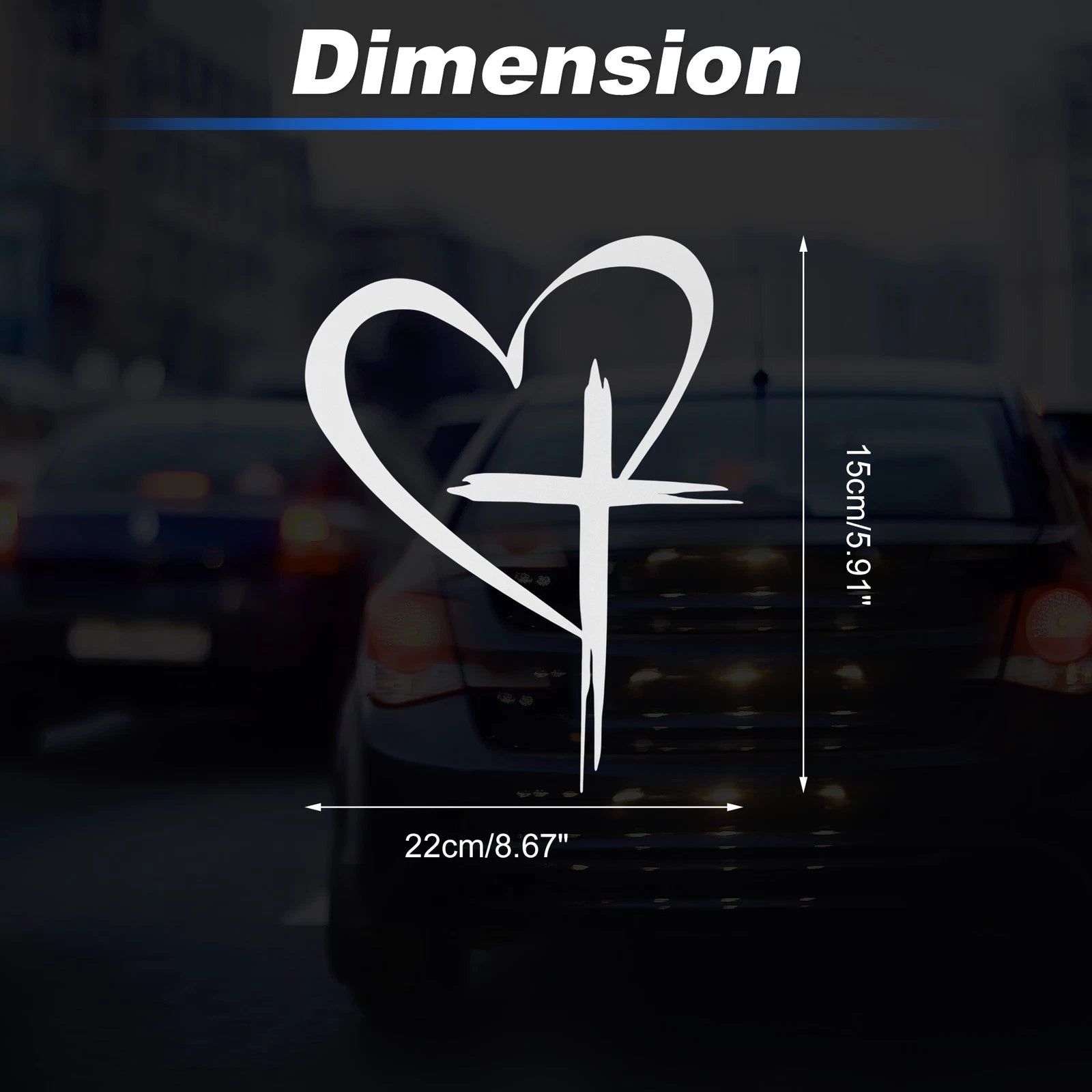 Reflective Bumper Decal for Universal Fit (1 Piece)
