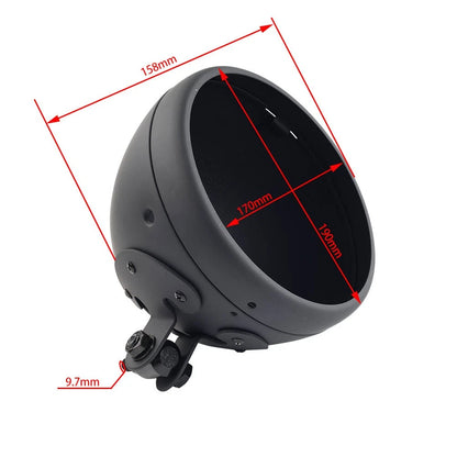 Headlight Housing for Harley Motorcycle (Black)