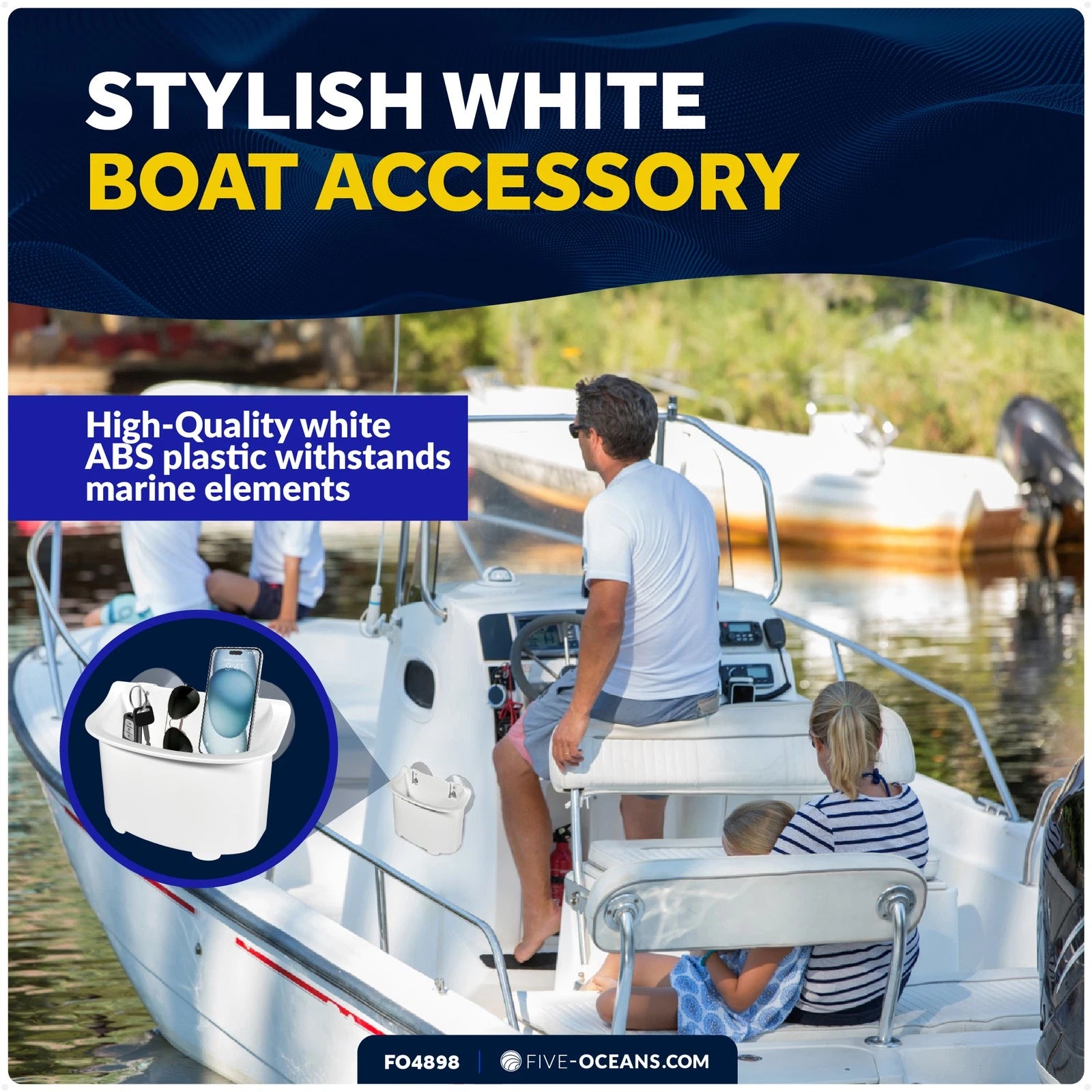 Boat Caddy Organizer Suction Cups for Five Oceans (FO4898)