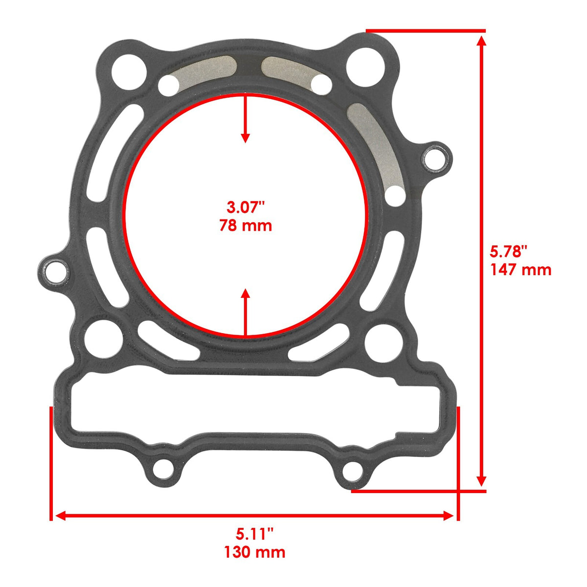 Valve Intake Exhaust Gasket Kit for Kawasaki KX250F (2004–2007)