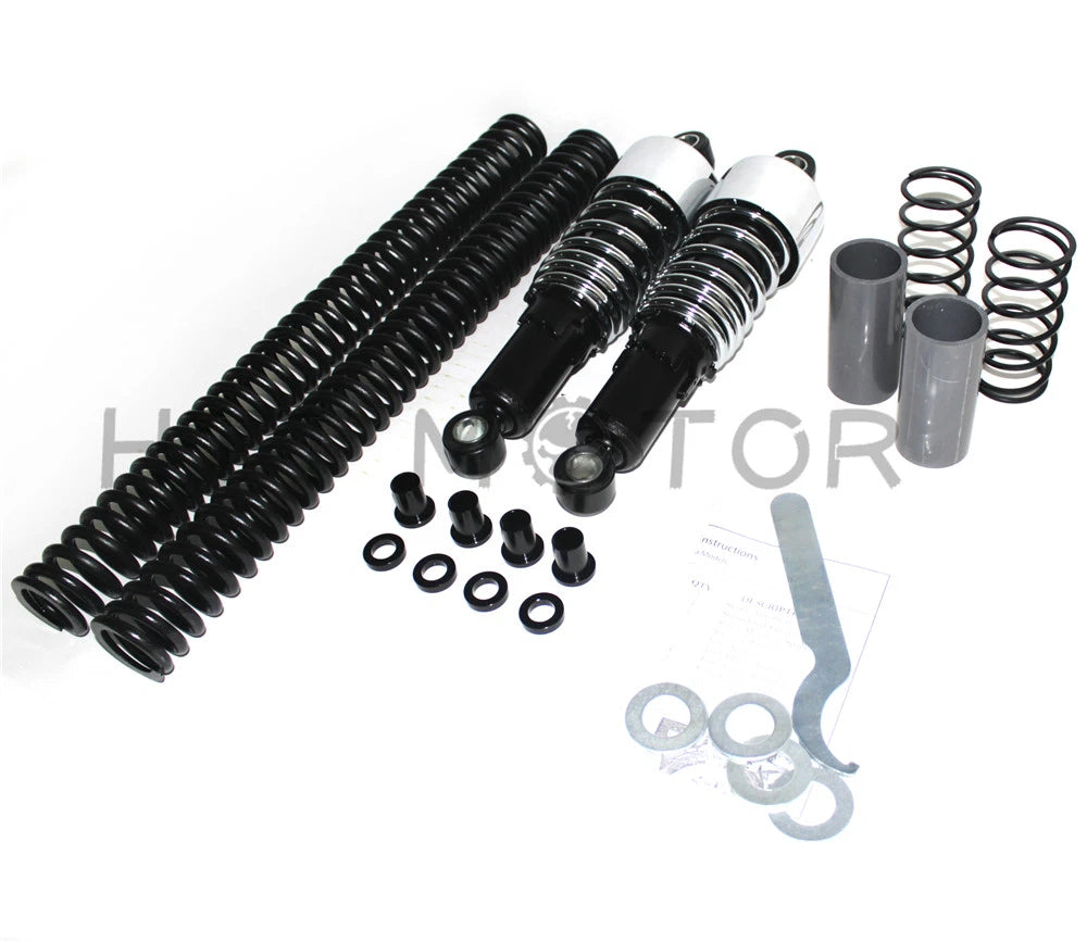 Chrome Slammer Shocks + Fork Springs for Harley Dyna FXD (2006–2014)
