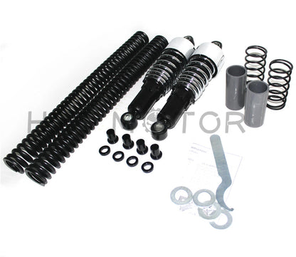 Chrome Slammer Shocks + Fork Springs for Harley Dyna FXD (2006–2014)