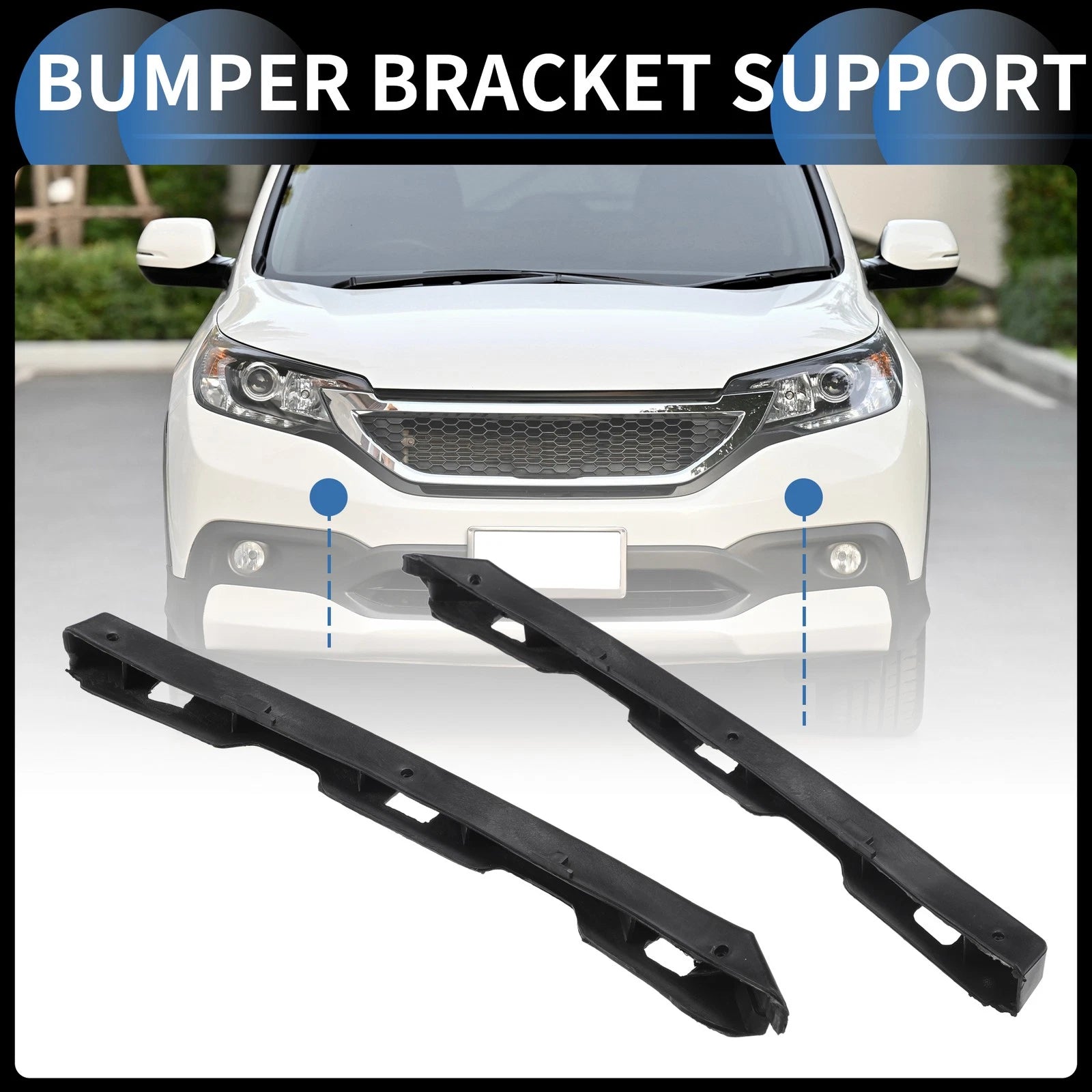 Front Bumper Retainer Bracket Pair for Hyundai Elantra (2011–2016)
