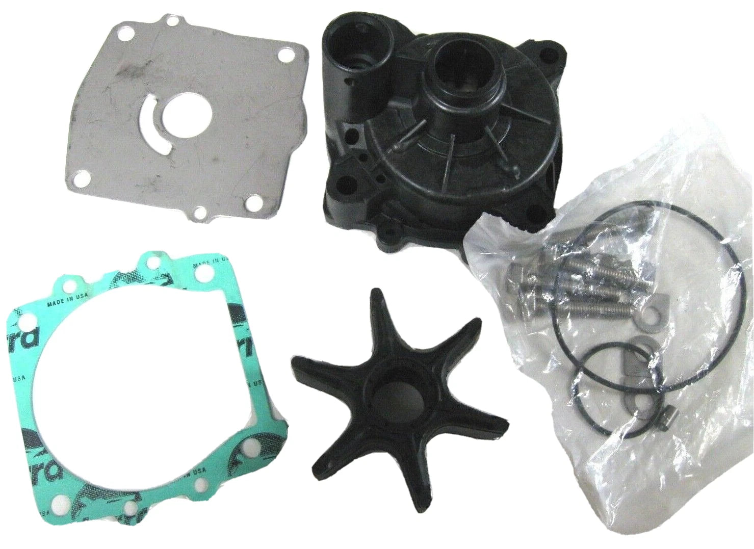 Water Pump Repair Kit with Housing for Yamaha (6E5-W0078-A1, 6E5-W0078-01, 18-3373)