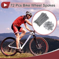 Set 14G Bicycle Spokes 76mm Carbon Steel Galvanized for 26 In Wheels (1)