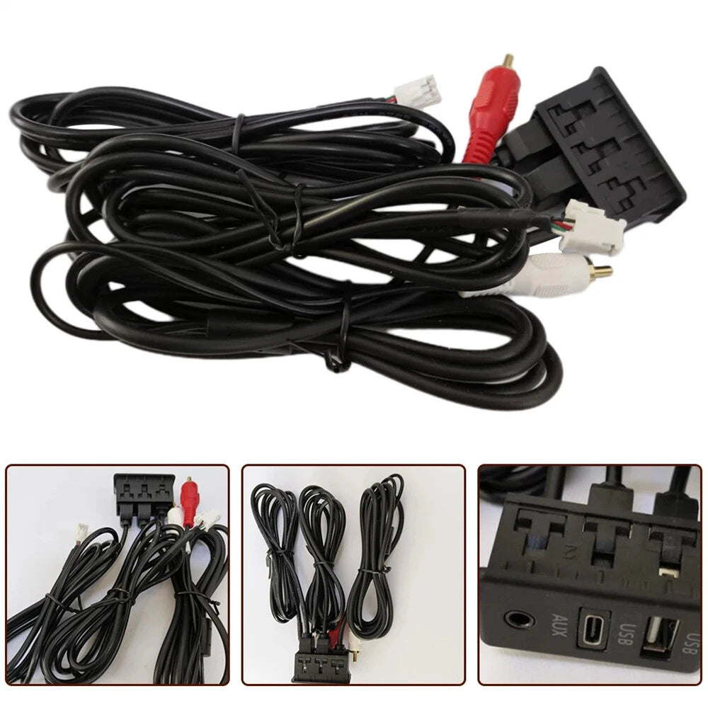 USB & Type-C Interface Extension Cable Adapter for Car Navigation (4 Pin, 6 Pin)