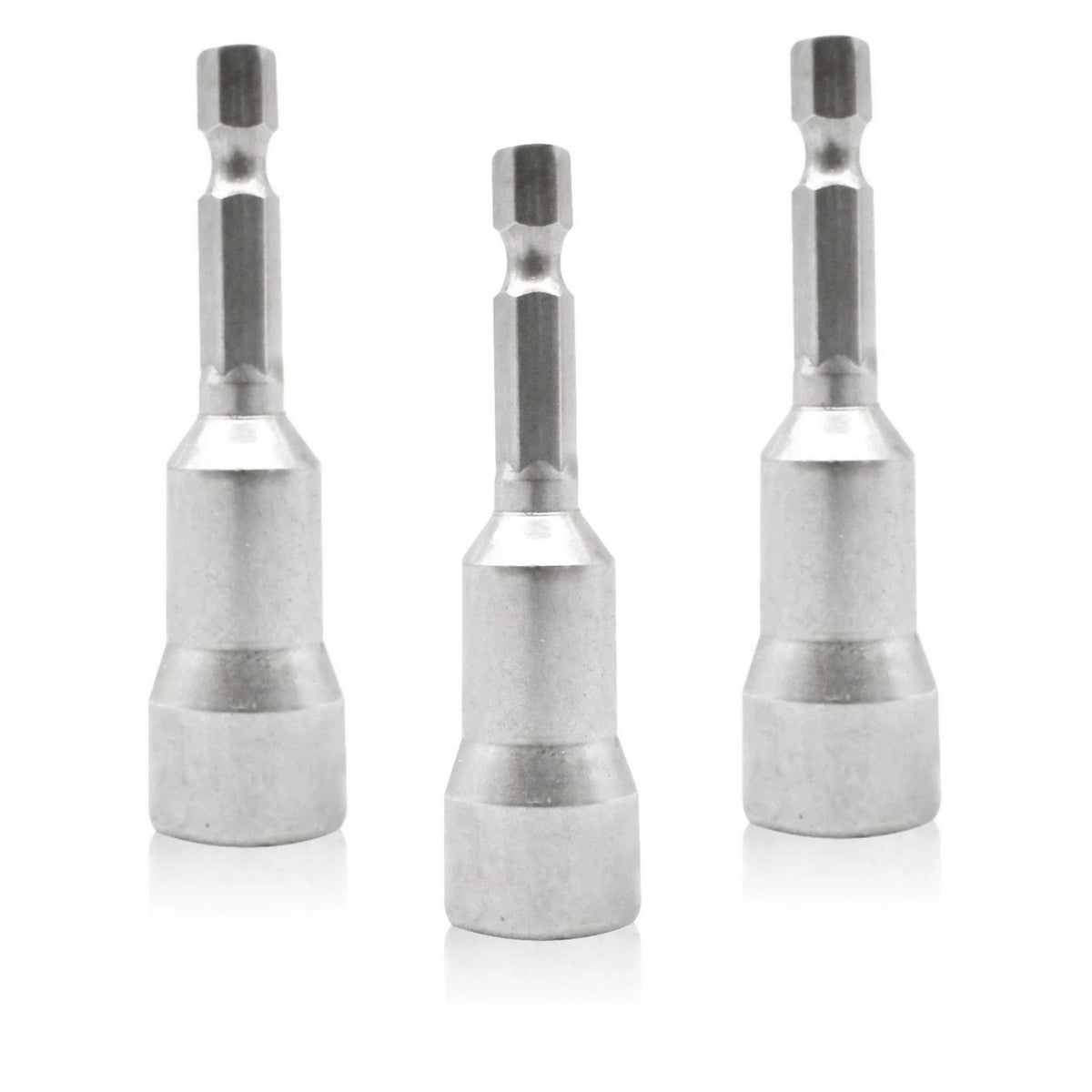 3pcs 1/4" Shank Magnetic Hex Socket Driver Adapter Tool Bits