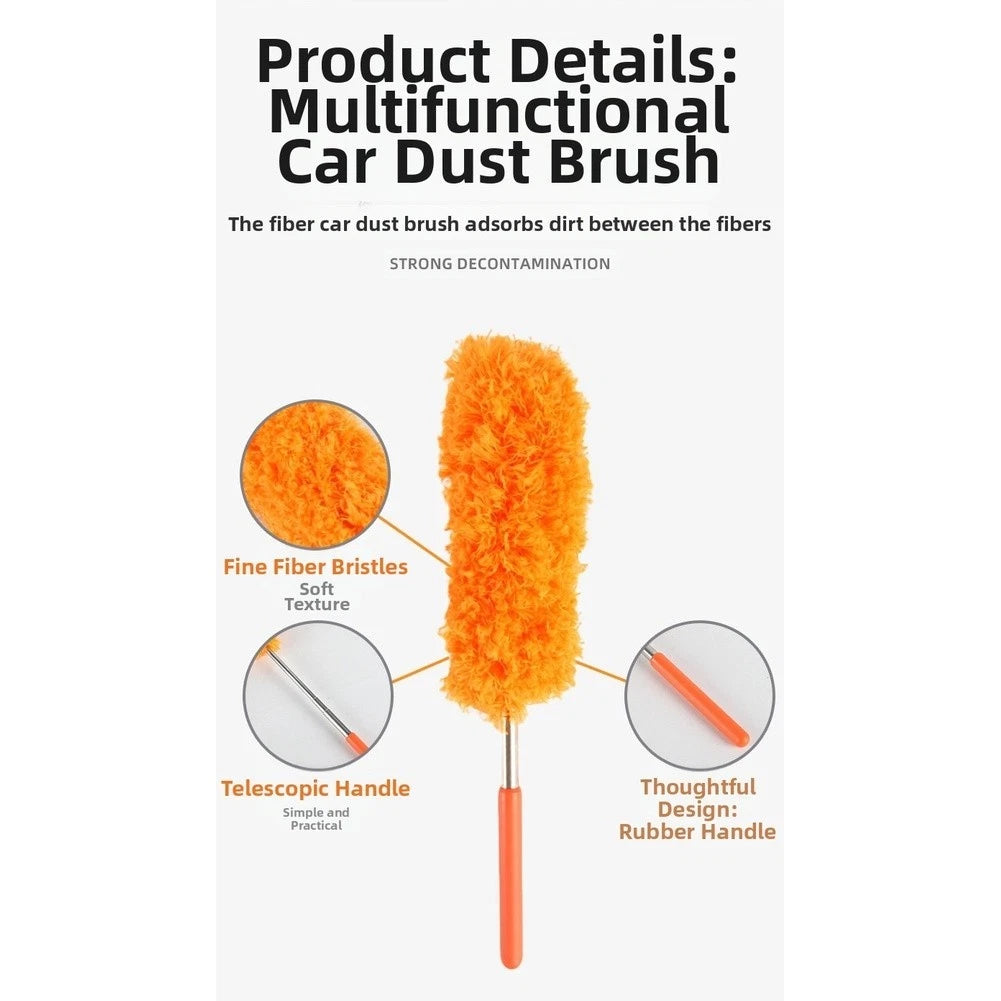 Flexible Fiber Head Car Duster for Universal Use (Telescopic Handle)