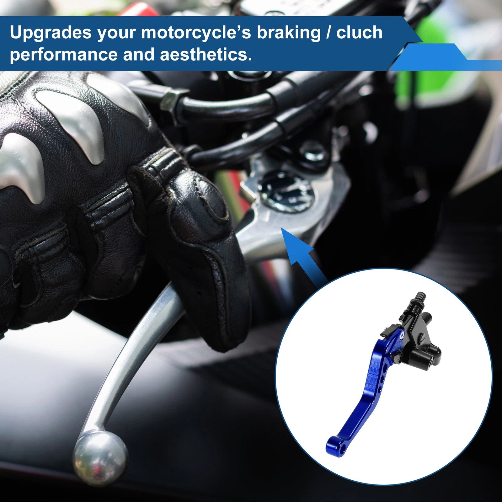 Adjustable Short Brake Clutch Levers for Honda (Solid Blue)
