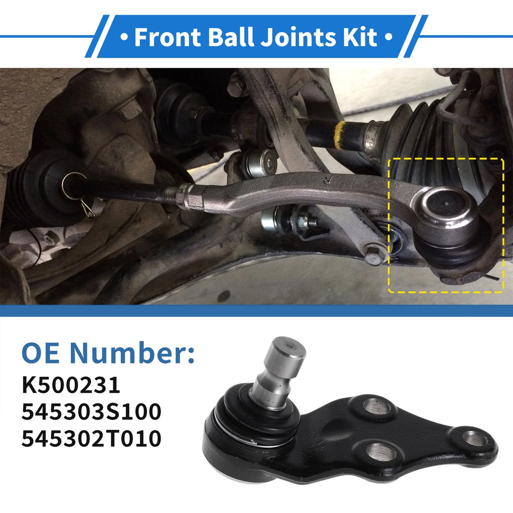 2 Pcs Front Lower Ball Joints for Hyundai Sonata (2011–2014)